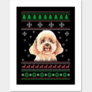 Poodle Ugly Christmas Sweater Funny Dog Lover Owner Gifts Posters and Art